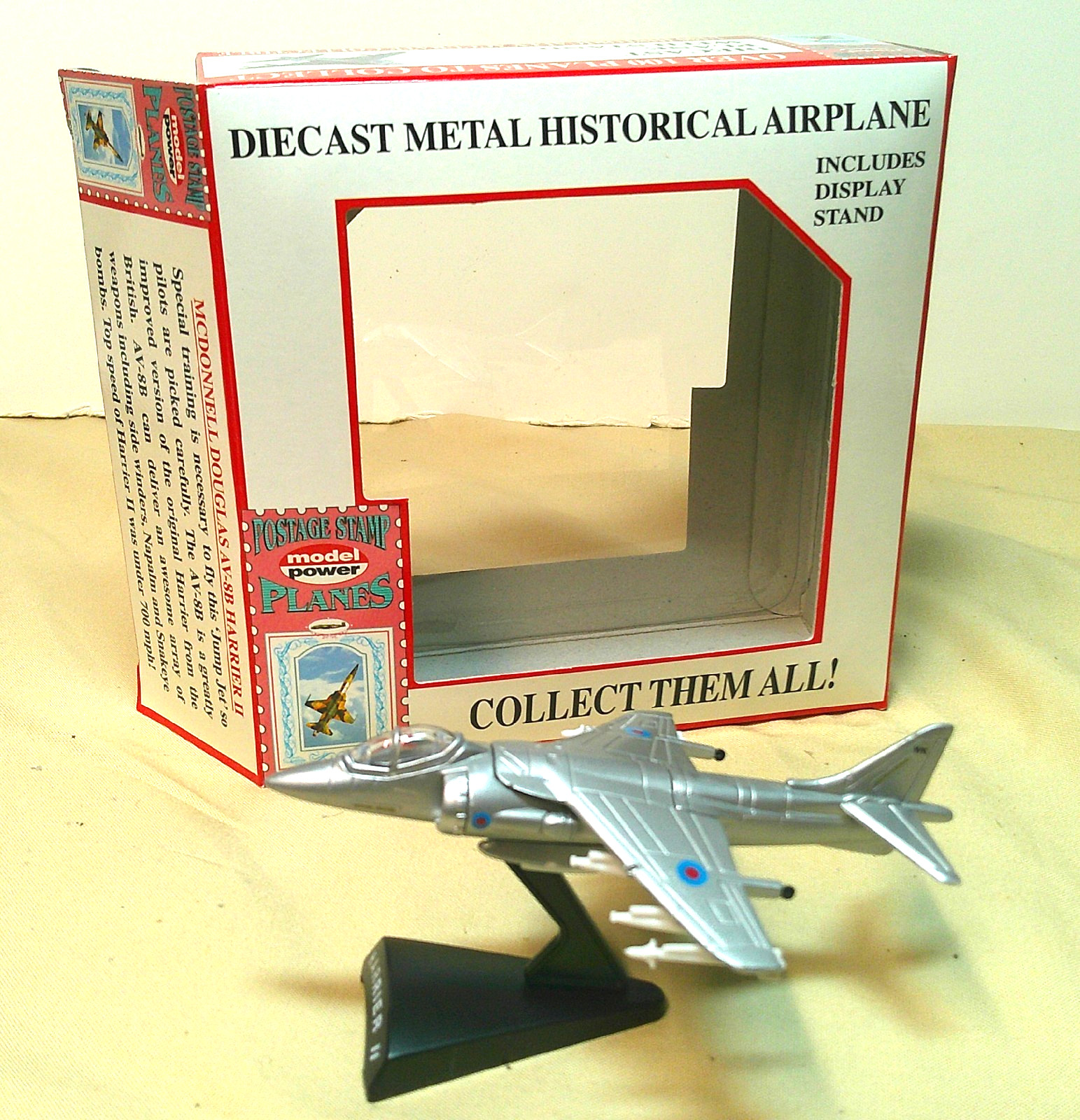Model Power Postage Stamp Planes Series A 5337 McDonald Douglas AV-8B Harrier II
