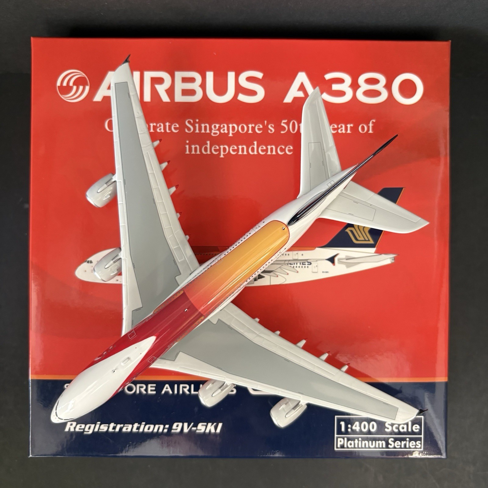 Phoenix Model 1:400 Singapore Airlines Airbus A380 9V-SKI 50th Anniversary Plane