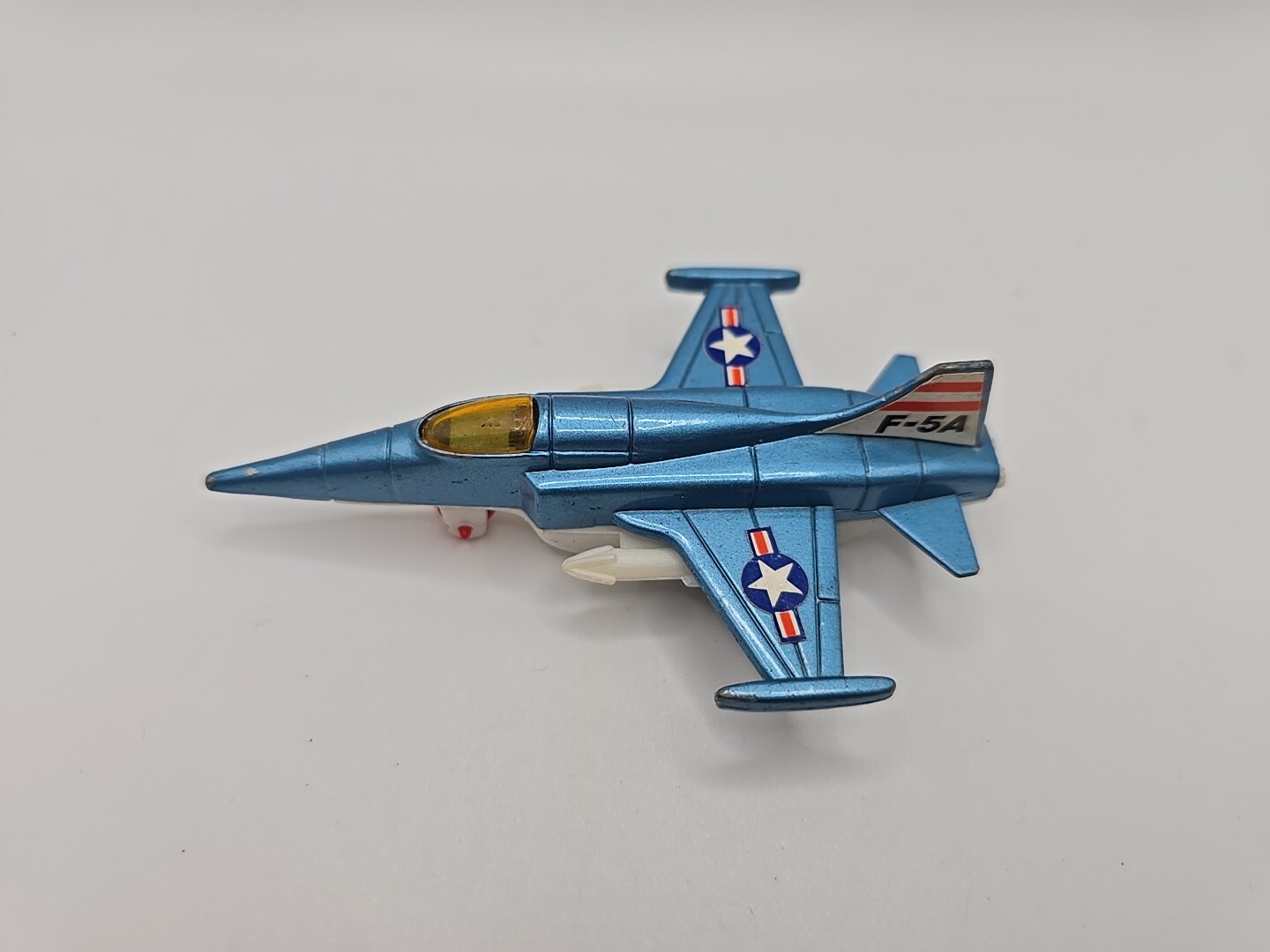 Vintage Die-Cast Jet Airplane Pull Back F-5A Freedom Made In Hong Kong