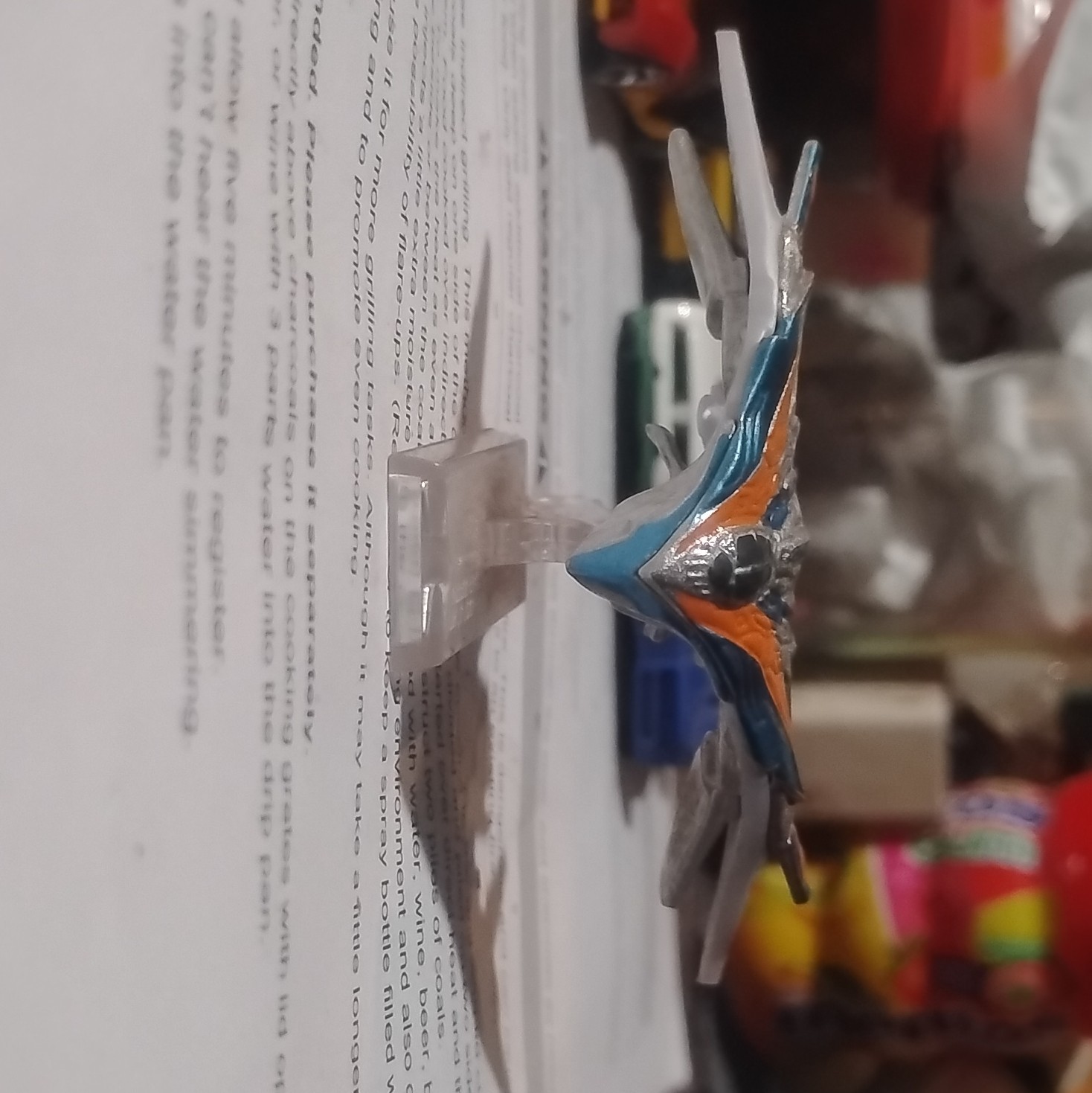 Mattel Diecast Military Airplane Toy for Ages 4-7 & 8-11 Silver Blue Orange