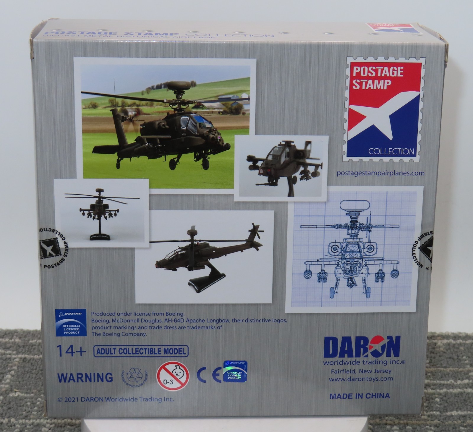 Daron Postage Stamp AH-64D Apache Longbow 1:100 New in Box