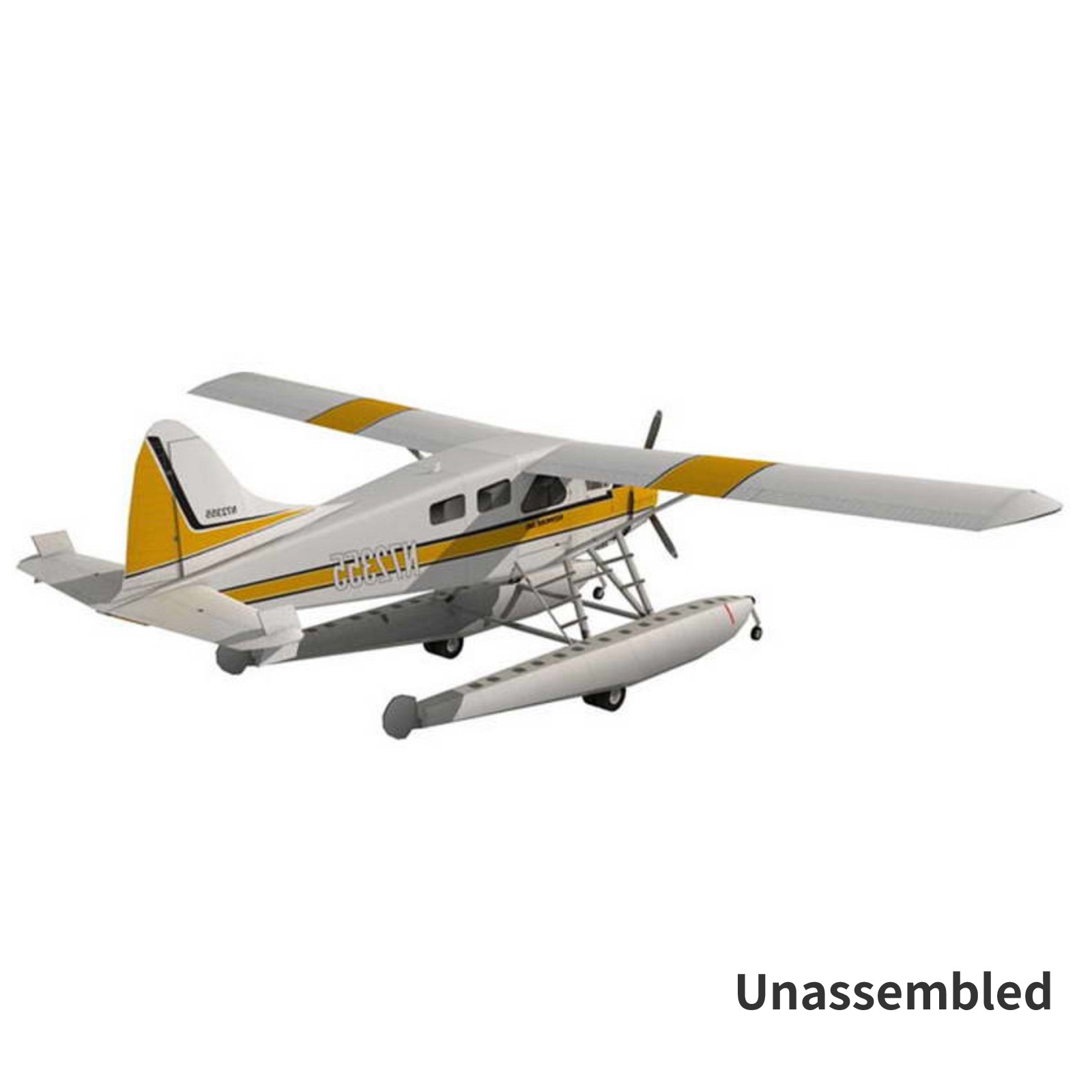 1:32 Unassembled DHC-2 Beaver Float Seaplane Paper Model Aircraft Christmas Gift
