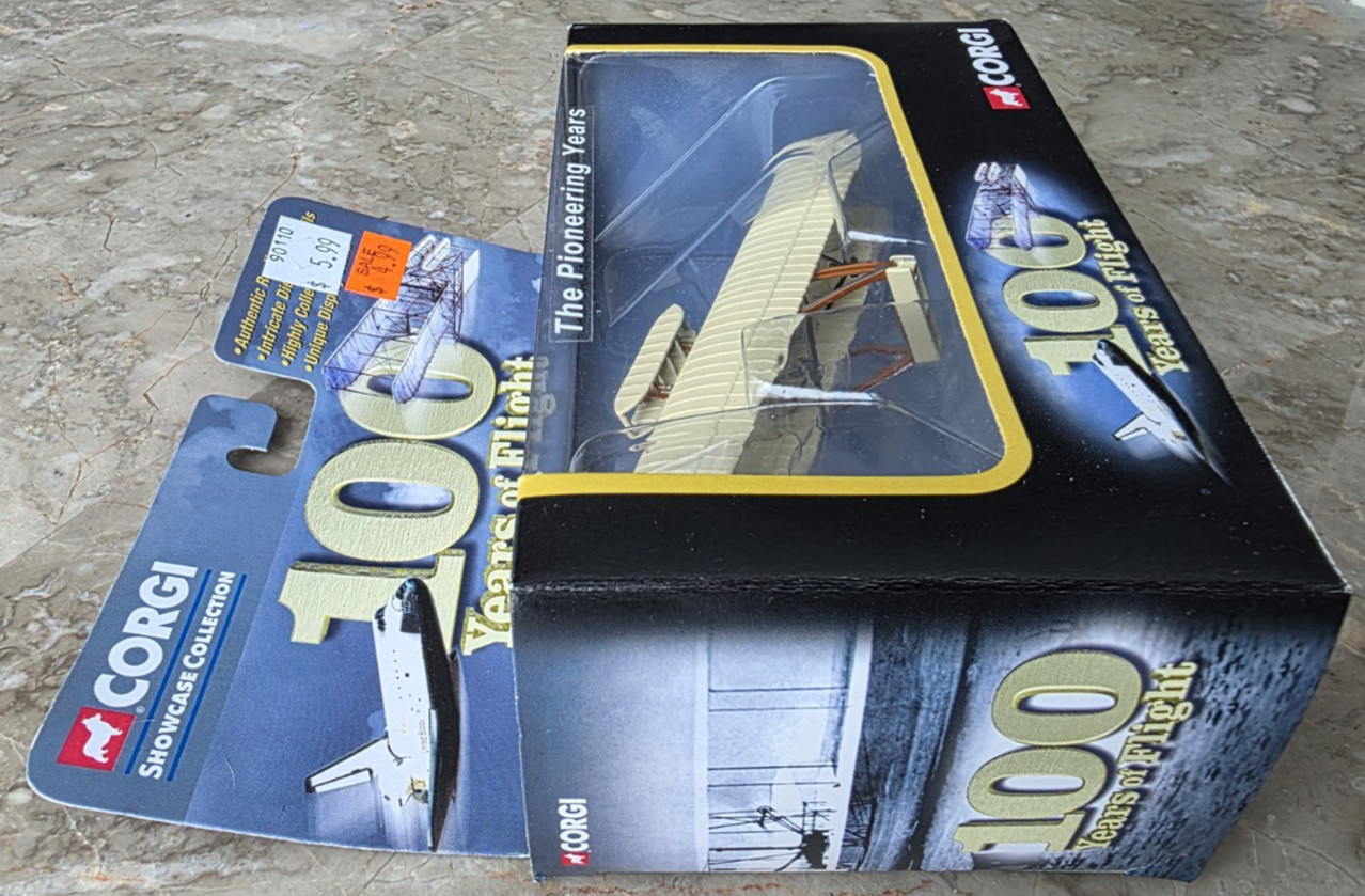 VTG New 2003 Corgi 100 Years of Flight Wright Flyer Diecast Kitty Hawk #CS90110