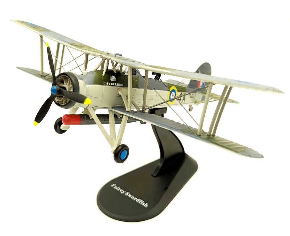 Fairey Swordfish W5856 “City of Leeds” Bismarck Attack 1/72 Scale Diecast Model