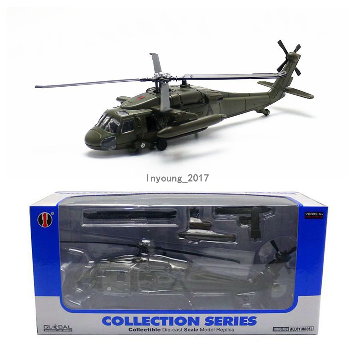 UH-60 Black Hawk Utility Helicopter Model Diecast Airplane Toys Light Sound