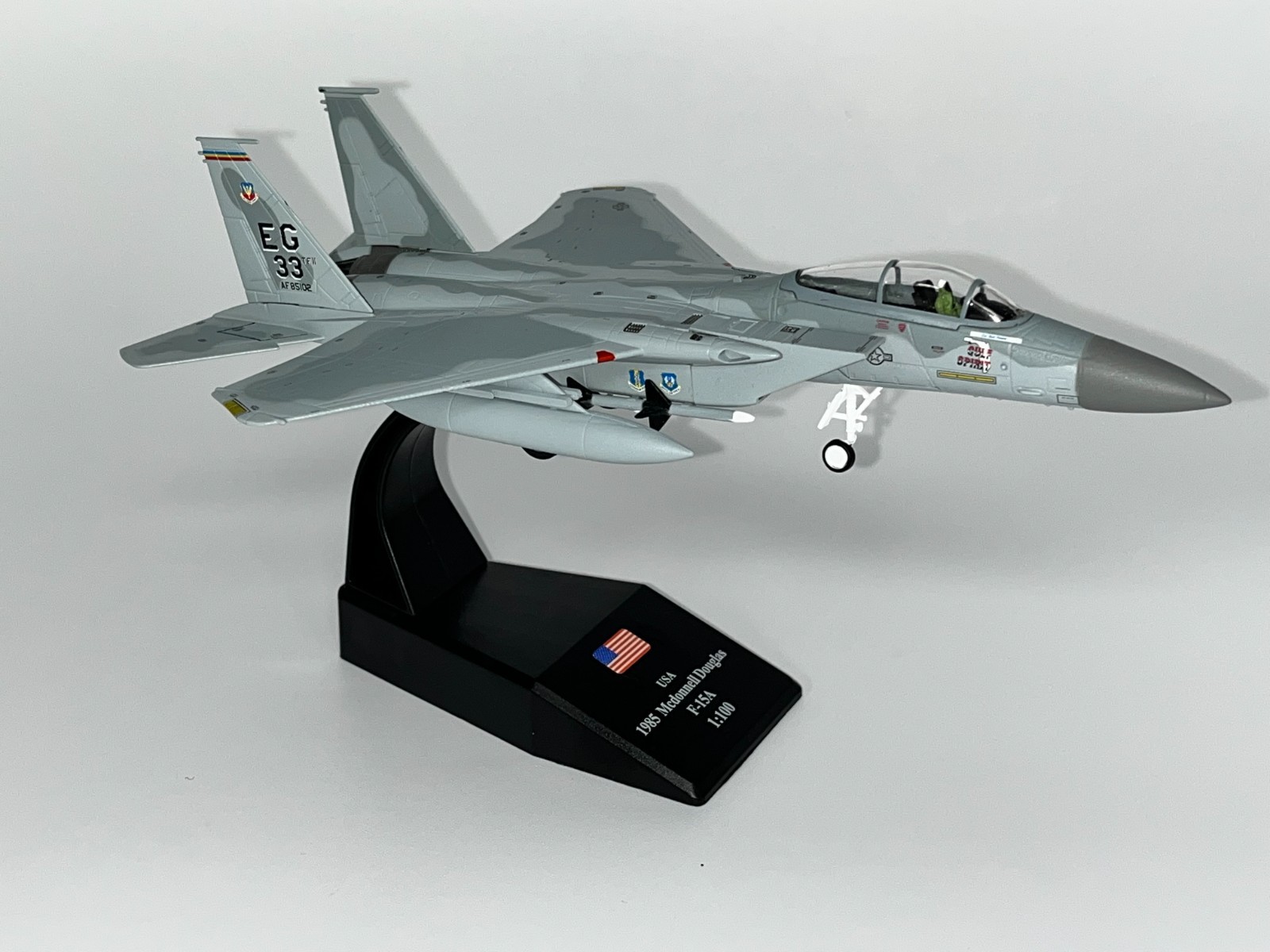 F-15A Eagle Model Plane 1:72 Scale Alloy Display Aircraft 1:100 scale