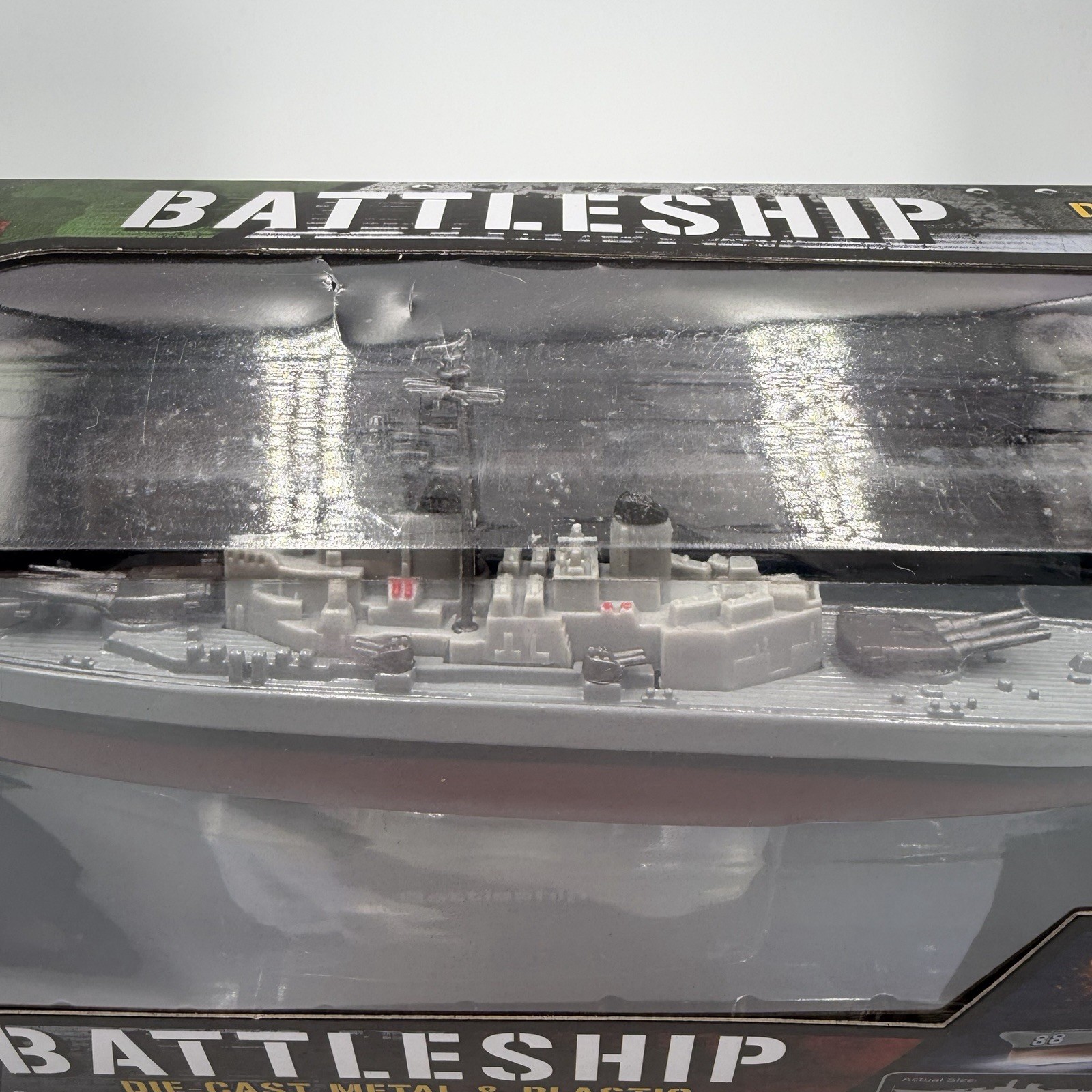Die-Cast Metal & Plastic Battleship Aircraft Carrier with Planes Display Stand
