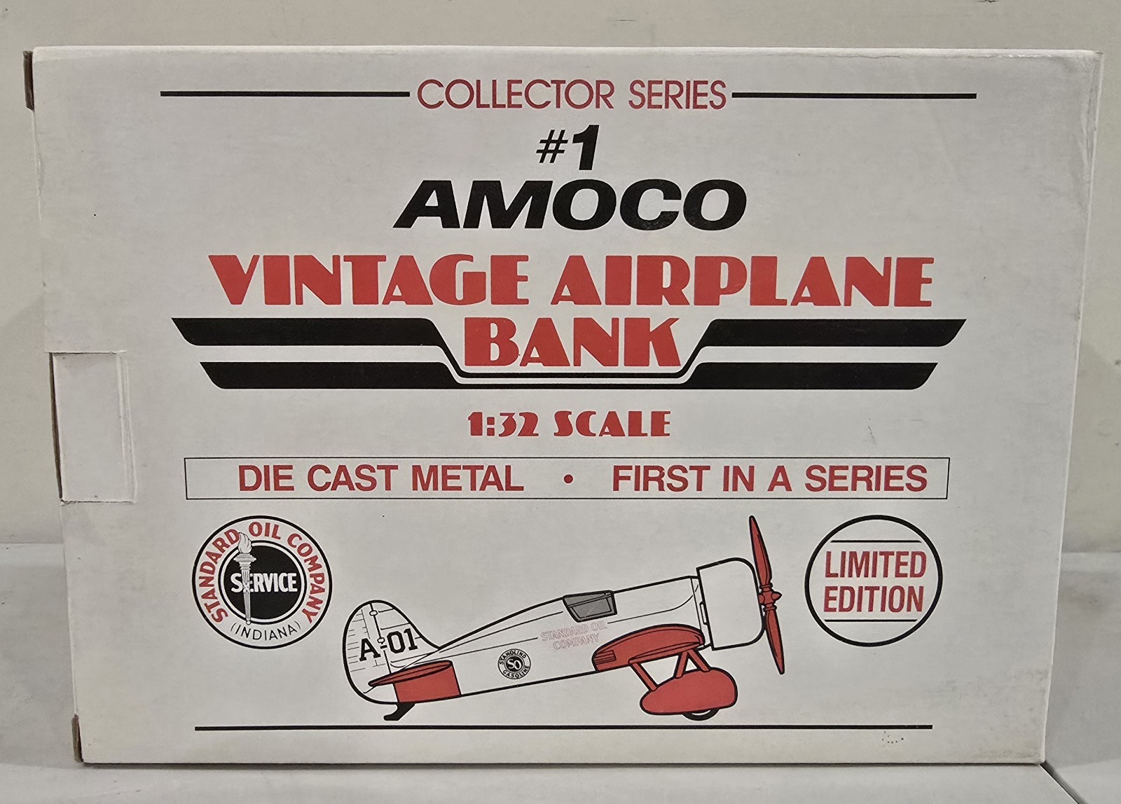 Amoco #1 Airplane Vintage Airplane Bank Die Cast 1:32 Scale Stock No. 0805 NIB