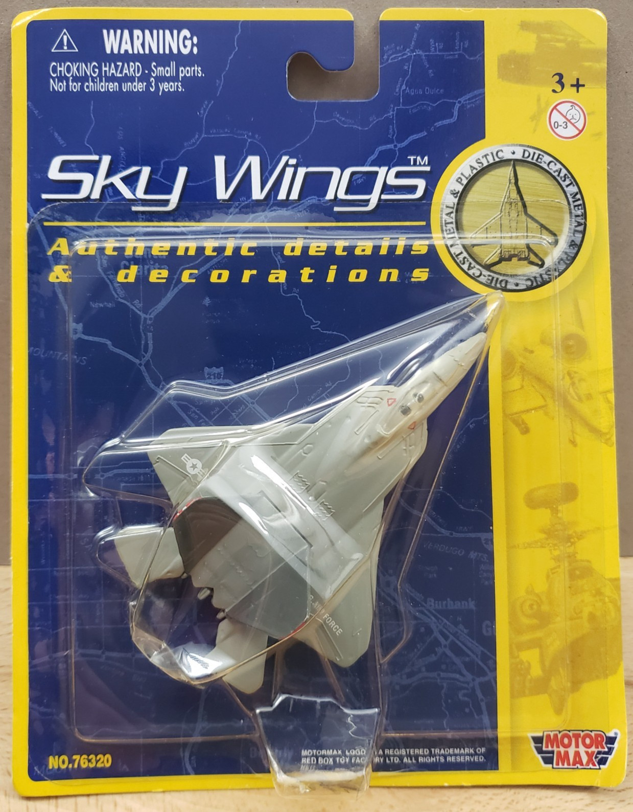 Sky Wings Lockheed YF-22 N22YF Lightning II U.S. Air Force Aircraft Diecast