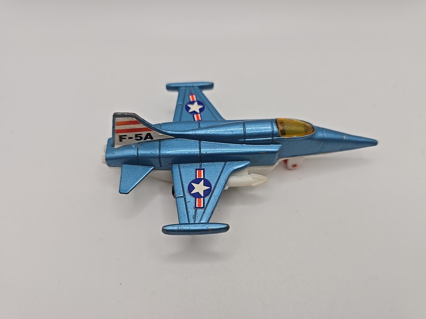 Vintage Die-Cast Jet Airplane Pull Back F-5A Freedom Made In Hong Kong
