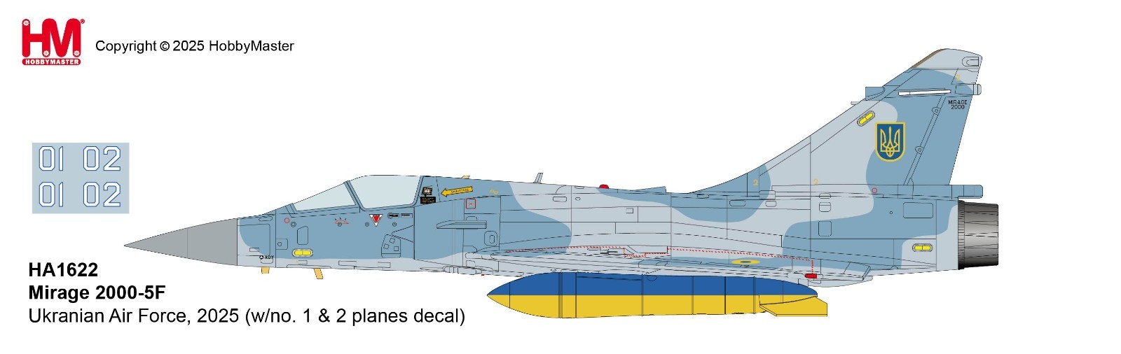 Hobby Master HA1622, Mirage 2000-5F Ukrainian Air Force, 2025 (with SCALP , 1:72