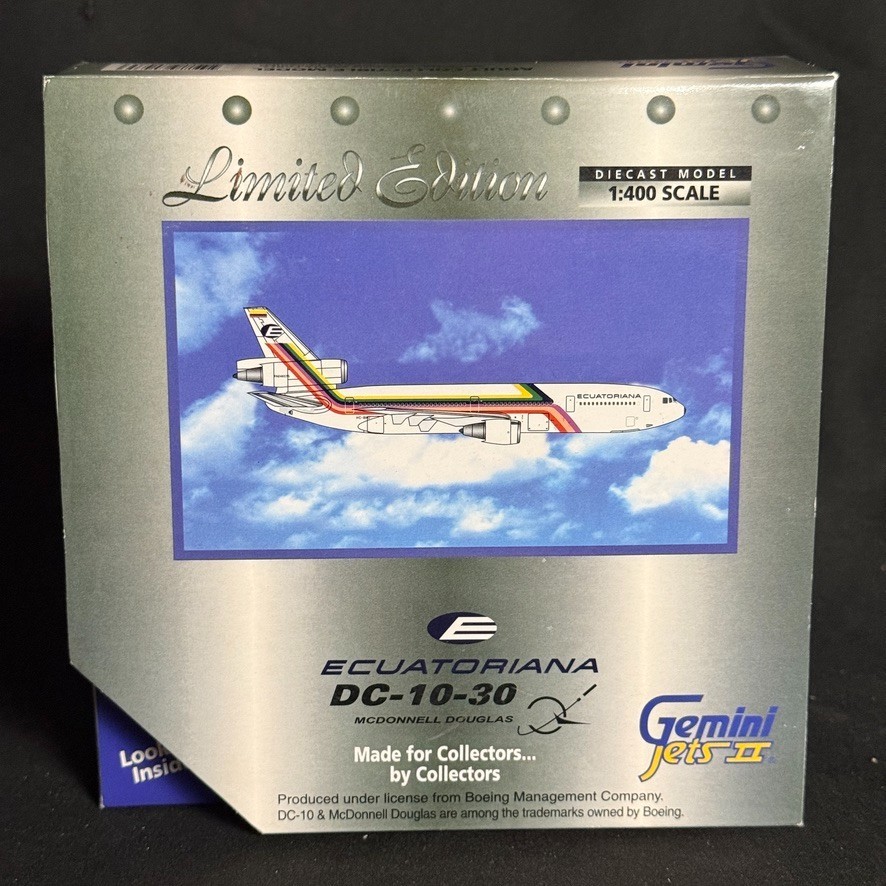 Gemini Jets Ecuatoriana DC-10-30 HC-BKO 1:400 Diecast GJECR435 Boxed