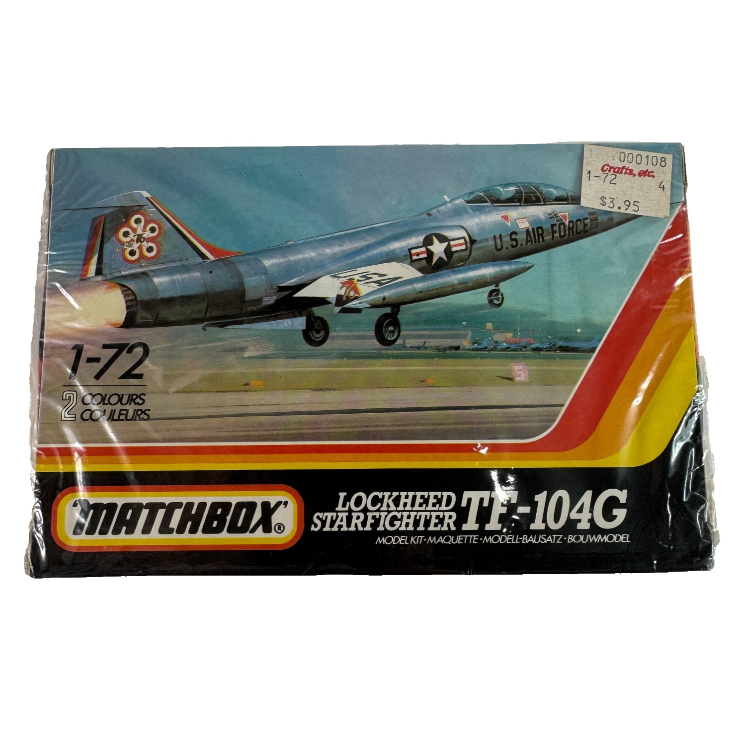 Matchbox Lockheed Starfighter TF 104G Model Kit 2 Colors 1/72 US Air Force New