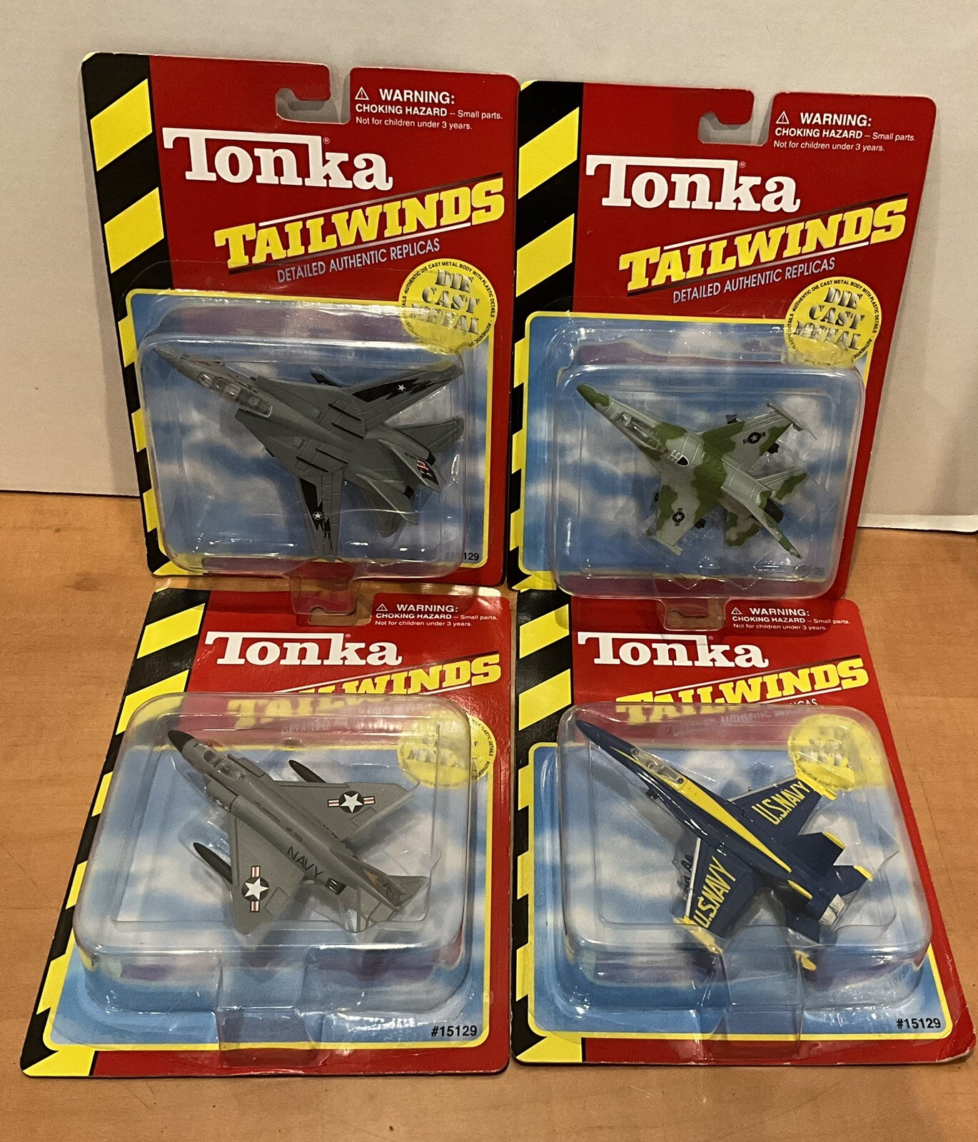 Tonka Tailwinds 1999 Set Of 4: F-4J, F-18C Hornet , F-14 Tomcat, F-16 Falcon NIB