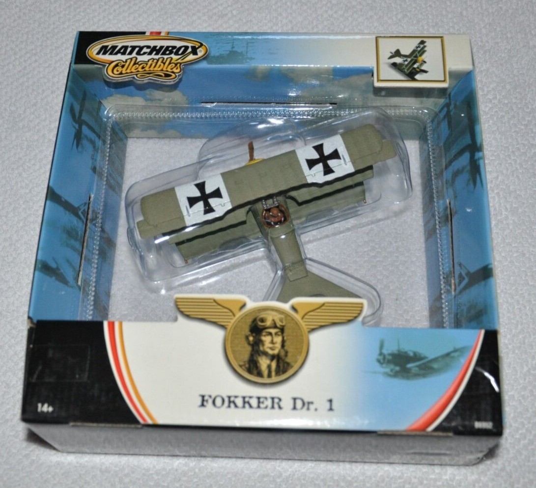 Matchbox Collectibles Fokker Dr. 1 Diecast Fighter B6952 Sealed 1:72 Rare