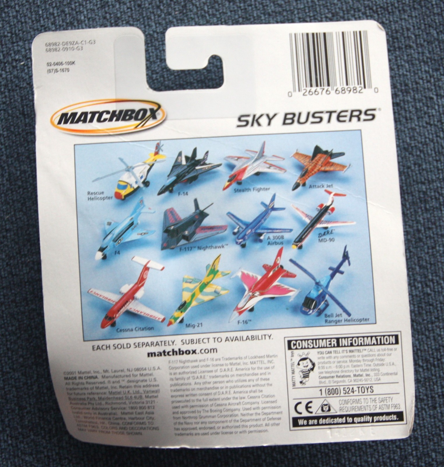 Matchbox Sky Buster F-14 Black