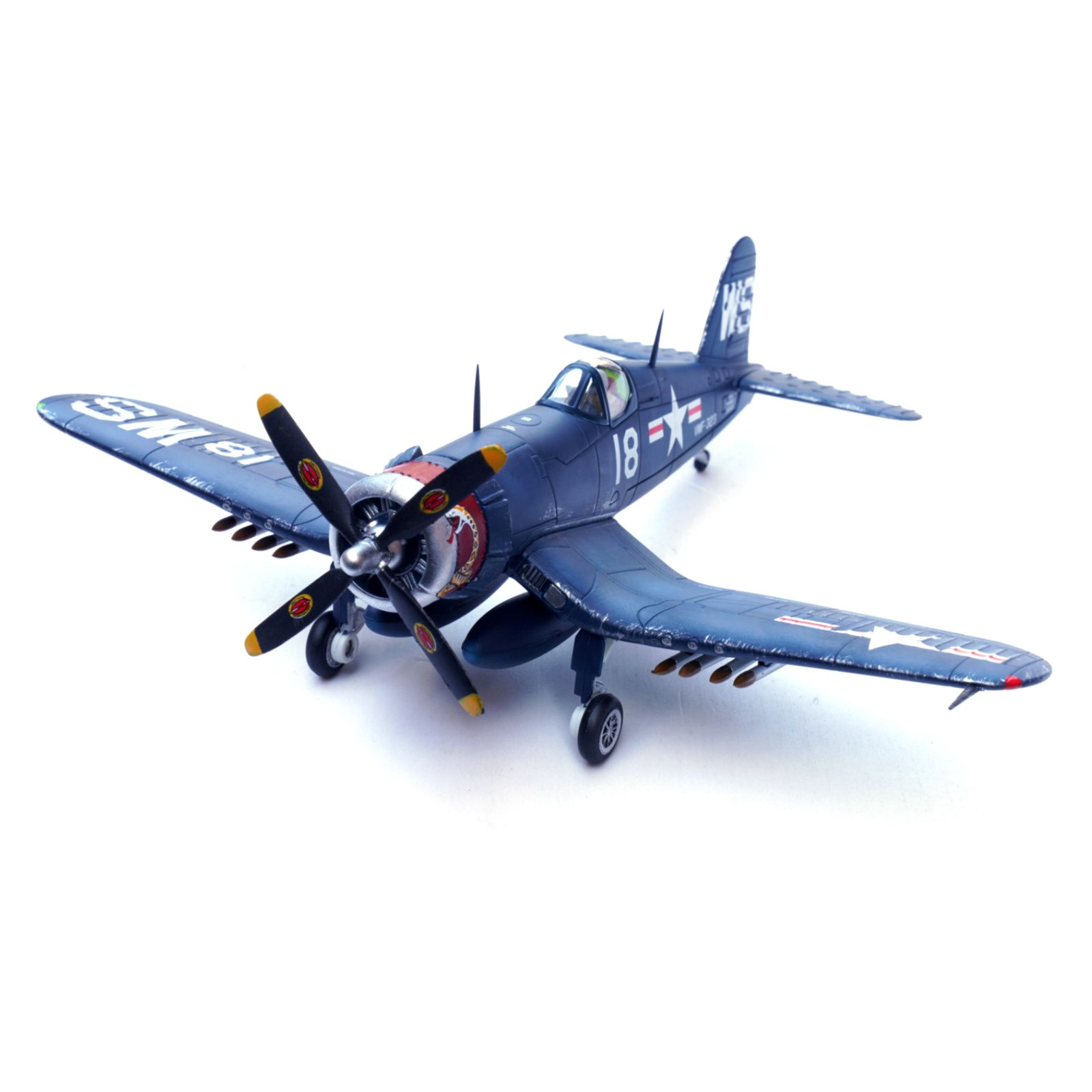 14cm Diecast Alloy 1/72 Scale WWII USMC F4U Corsair Fighter Model Gift