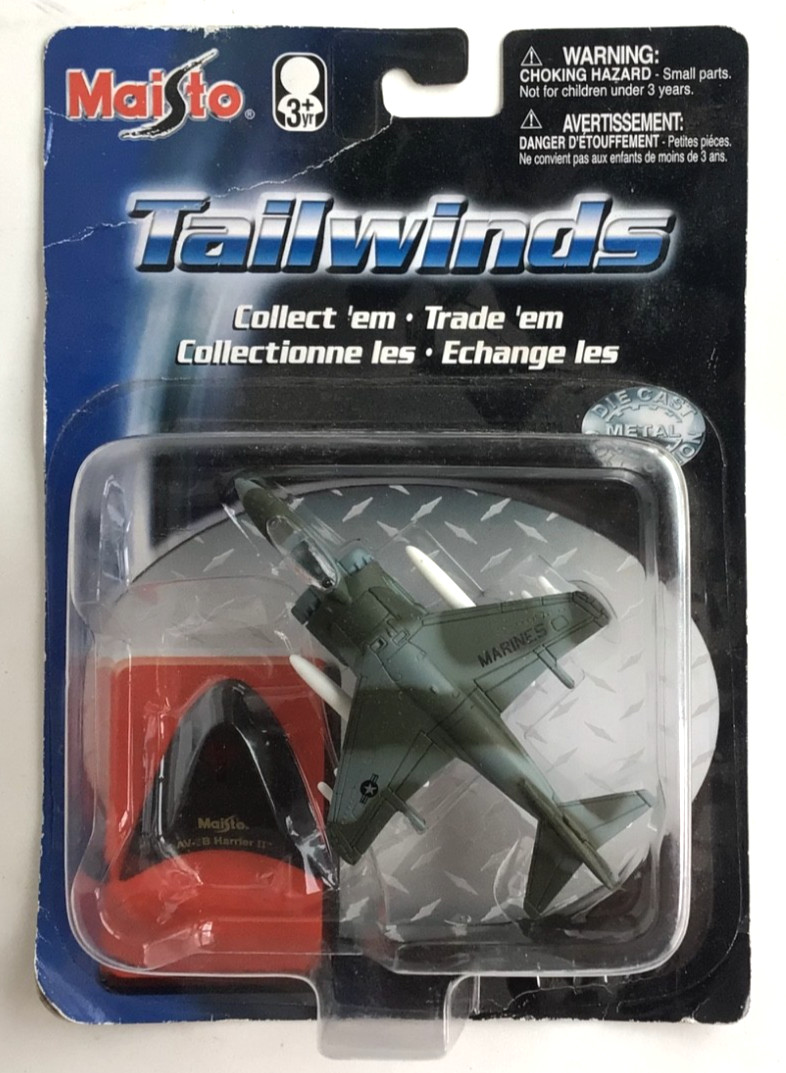 Maisto Tailwinds Tomcat Harrier F-15 Eagle Phantom II 5 pc Jet Lot Mint on Cards