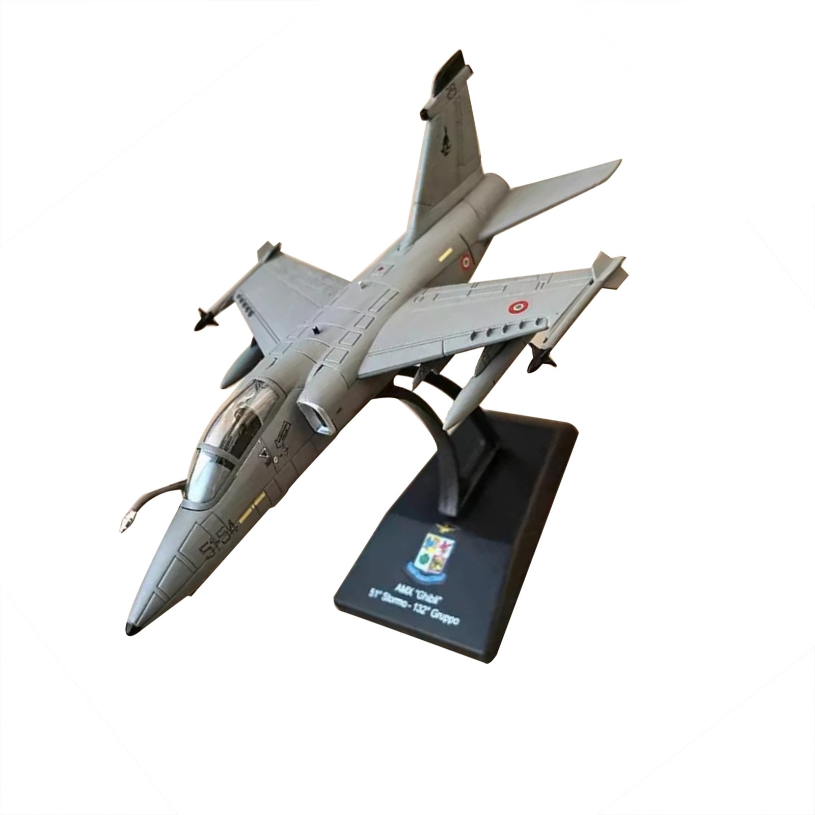Italian Air Force AMX Ghibli Attack Fighter Diecast Alloy Model In 1:100 Scale
