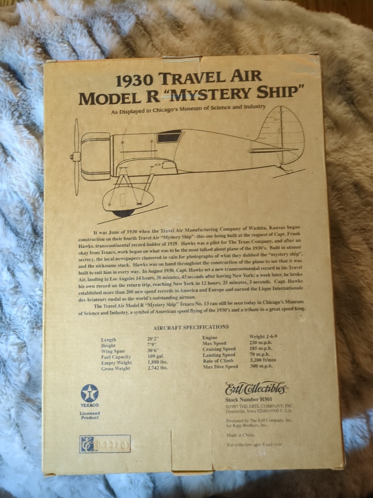 Wings of Texaco 1930 Travel Air Model R Mystery Ship Airplane Bank 5th in Series