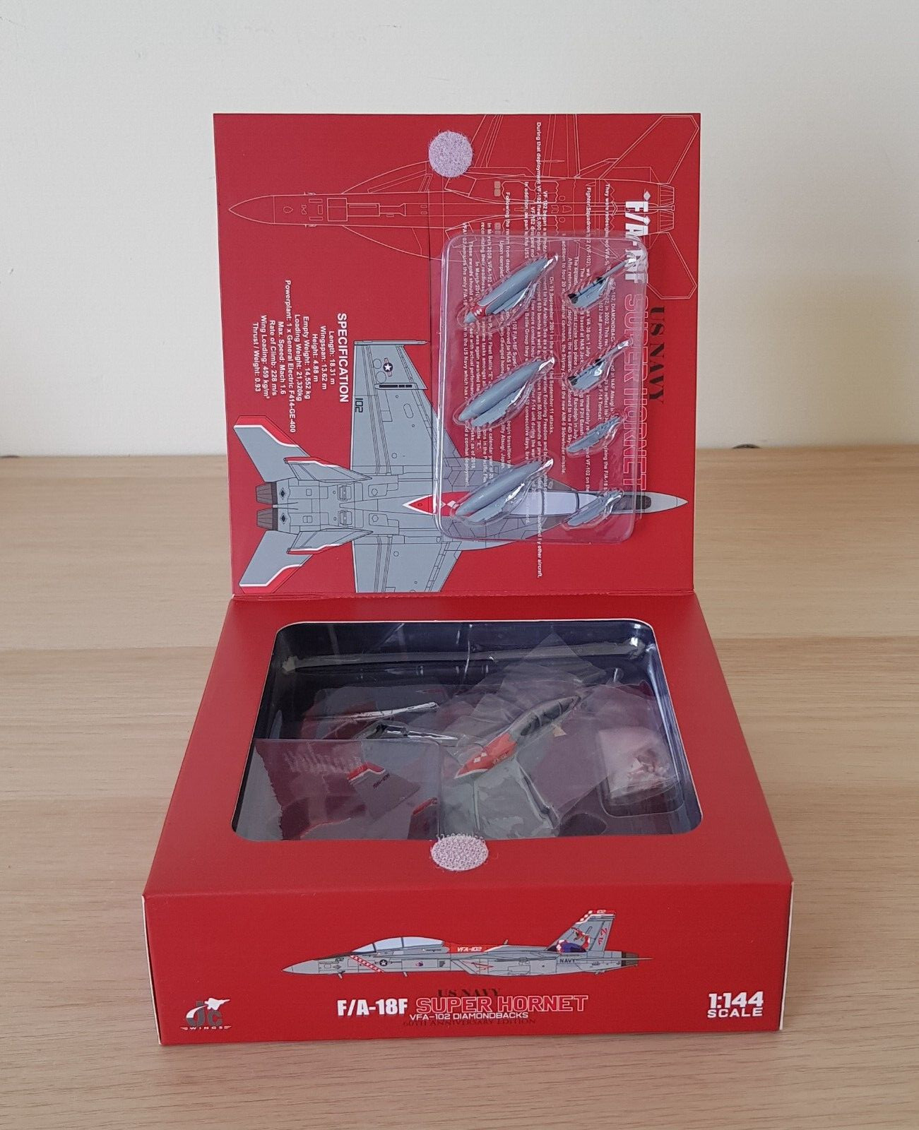 JC Wings 1/144 JCW-144-F18-001 F/A-18F Super Hornet USN VFA-102 Diamondbacks