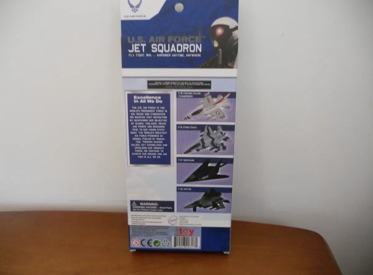 US Air Force Jet Squadron Diecast Jets SET OF 4 (2022) SIZE 4″ EACH