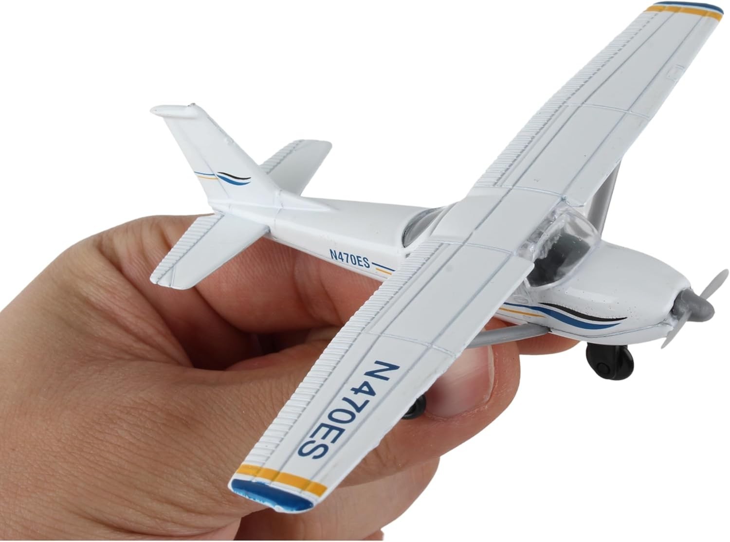 1:87 Scale Cessna 172 Diecast Plane with Flexible Runway for Kids & Collectors