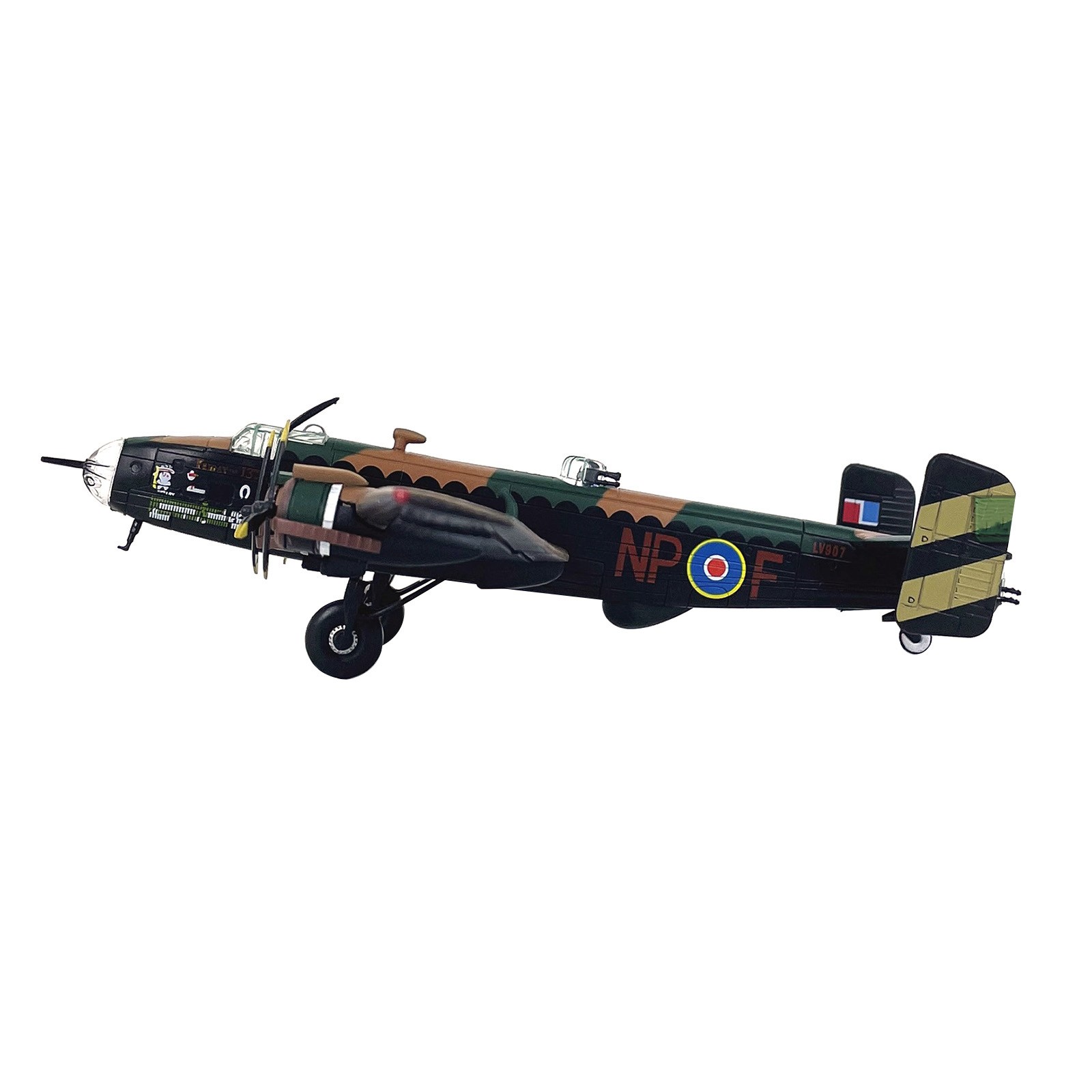 16cm Diecast 1/144 WWII For Handley Page Halifax B.Mk III Bomber Model w/tand