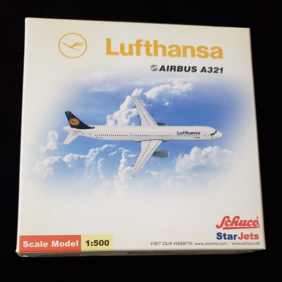 Lufthansa AIRBUS A321 Scale 1:500 Diecast Plane Star Jets 2002, IOB No Stand