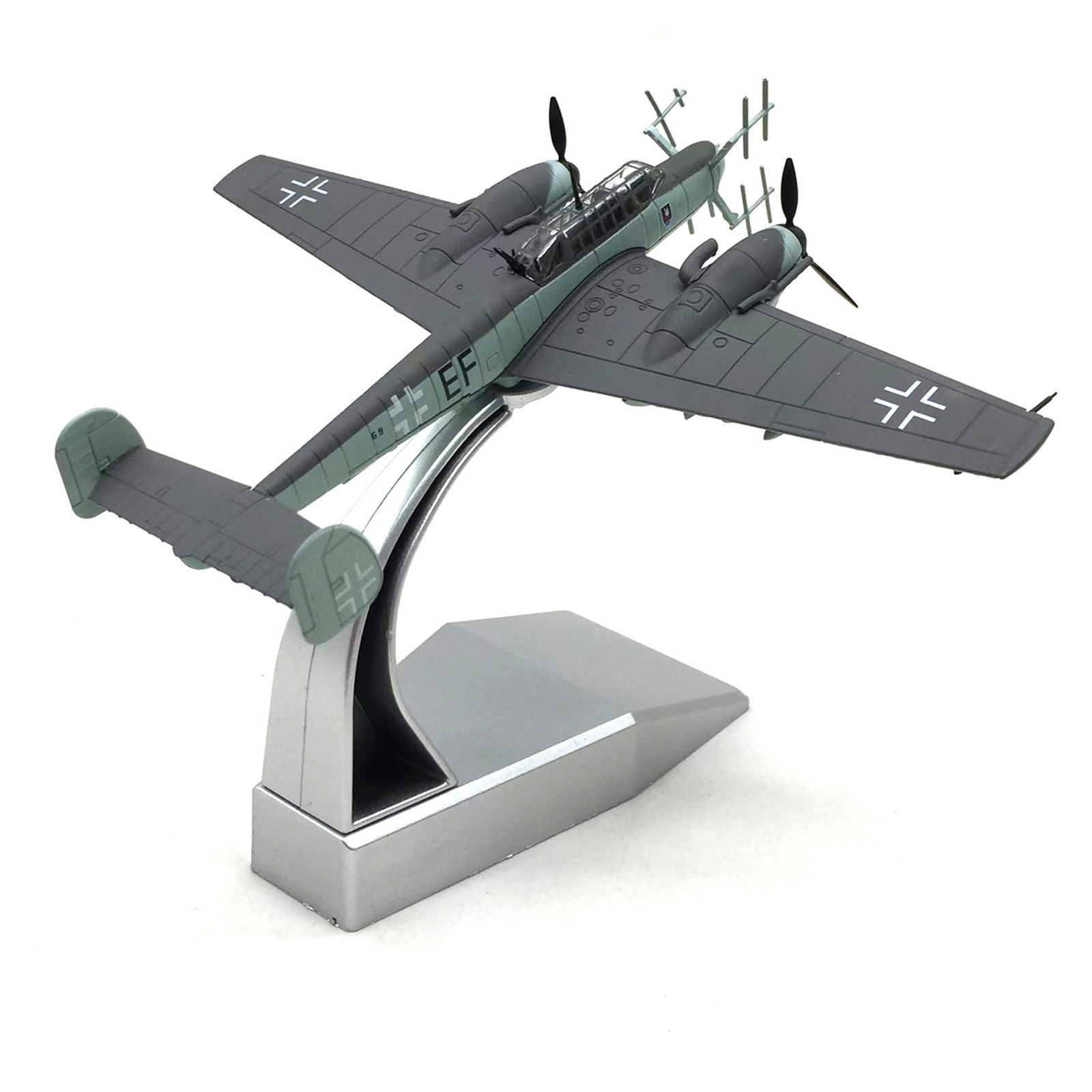 1:100 Alloy WWII German Bf-110 Fighter G-4 Night Fighter Model Military Aircraft