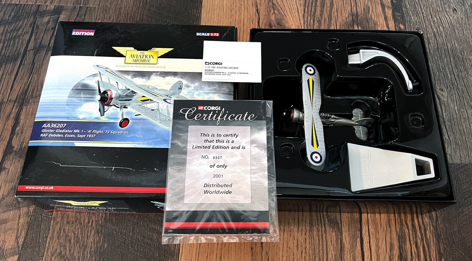 Corgi Aviation Archive 1:72 Diecast LE 1937 Gloster Gladiator Mk. I AA36207 NIB