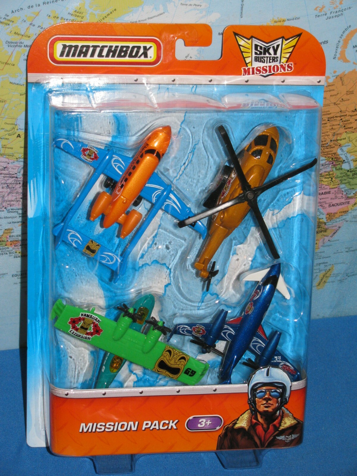 MATCHBOX MISSION 4 PACK SKY BUSTERS METRO COMMUTER PACIFIC PATROL CHOPPER *NEW*