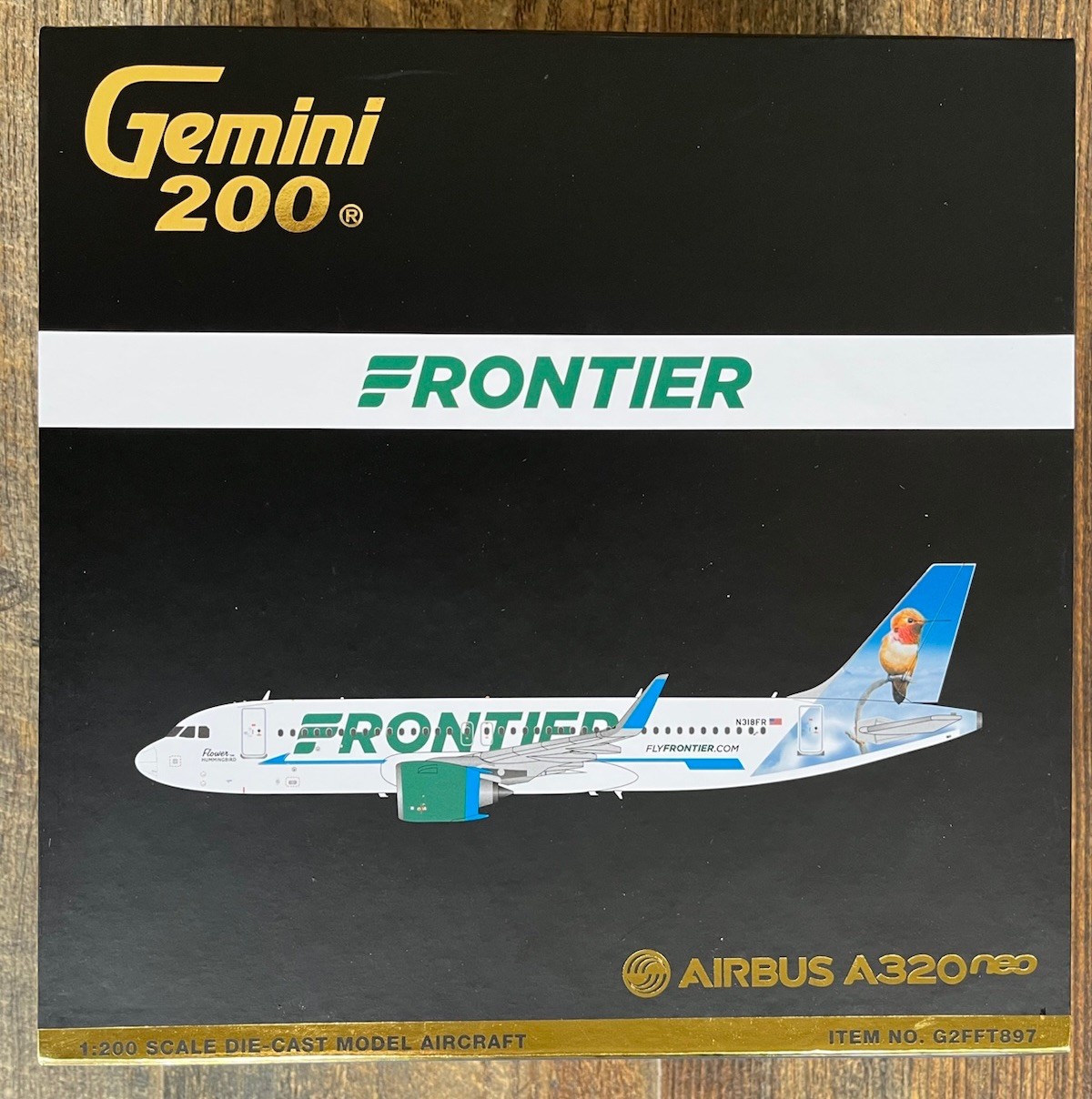 NEW GEMINI JETS 1:200 scale FRONTIER AIRLINES AIRBUS A320neo G2FFT897 N318FR🛫✈️