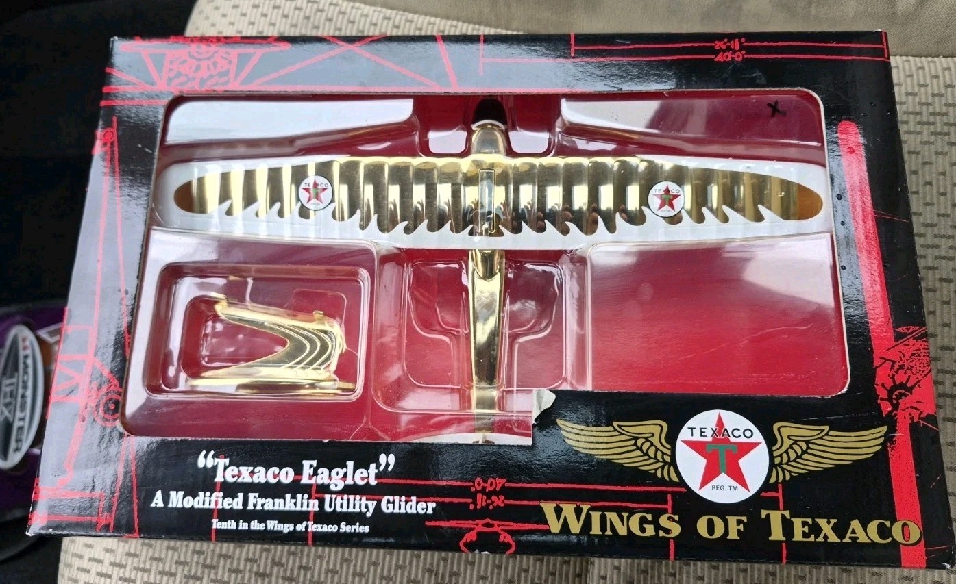 Wings Of Texaco 2002 “Texaco Eaglet” Gold Franklin Utility Glider #10 In Series