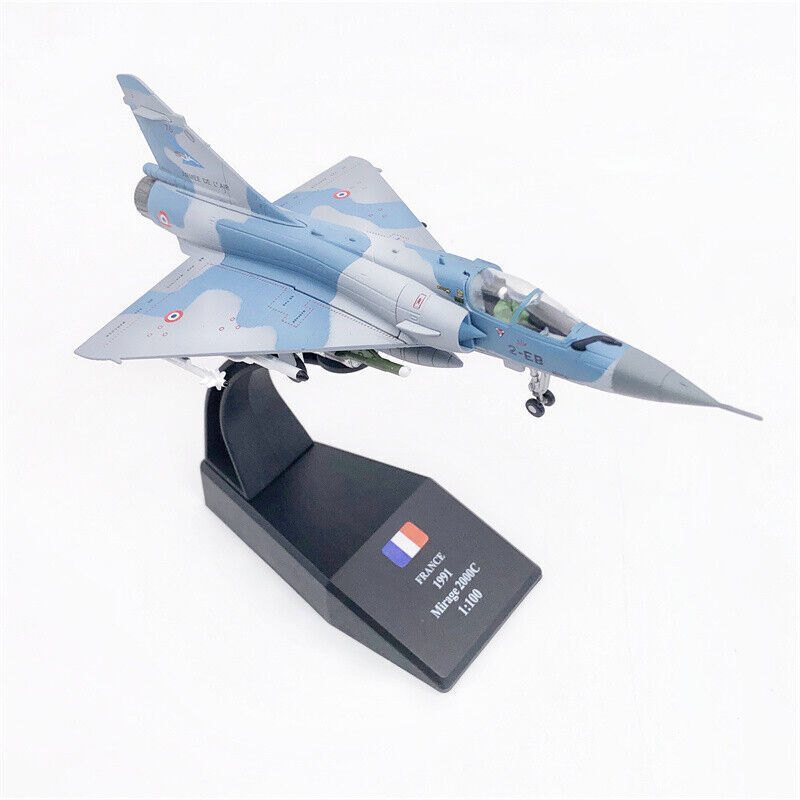 AMER 1/100 COM French Air Force Mirage 2000C Fighter Diecast Aircraft Jet Model