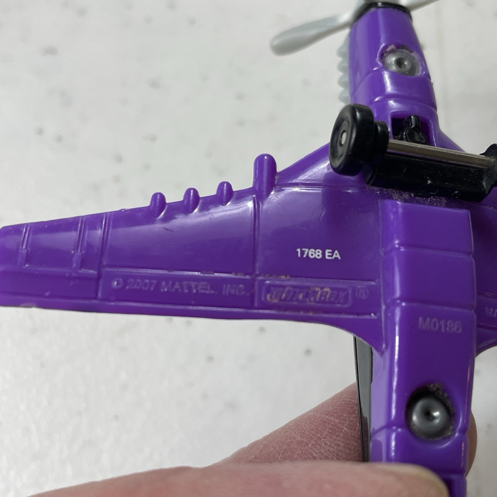 Matchbox Sky Busters Monster Mission Purple Cool Rare Ghost Skull Plane Toy GC