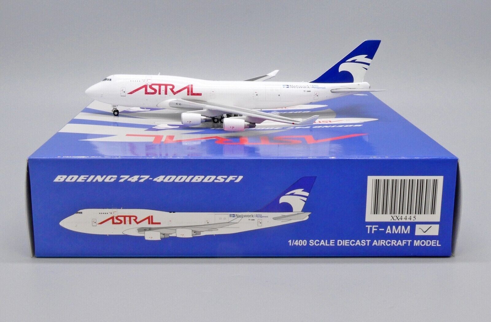 JC WINGS ASTRAL AVIATION BOEING B747-400F(SCD) 1:400 DIECAST JC4ACP445 IN STOCK