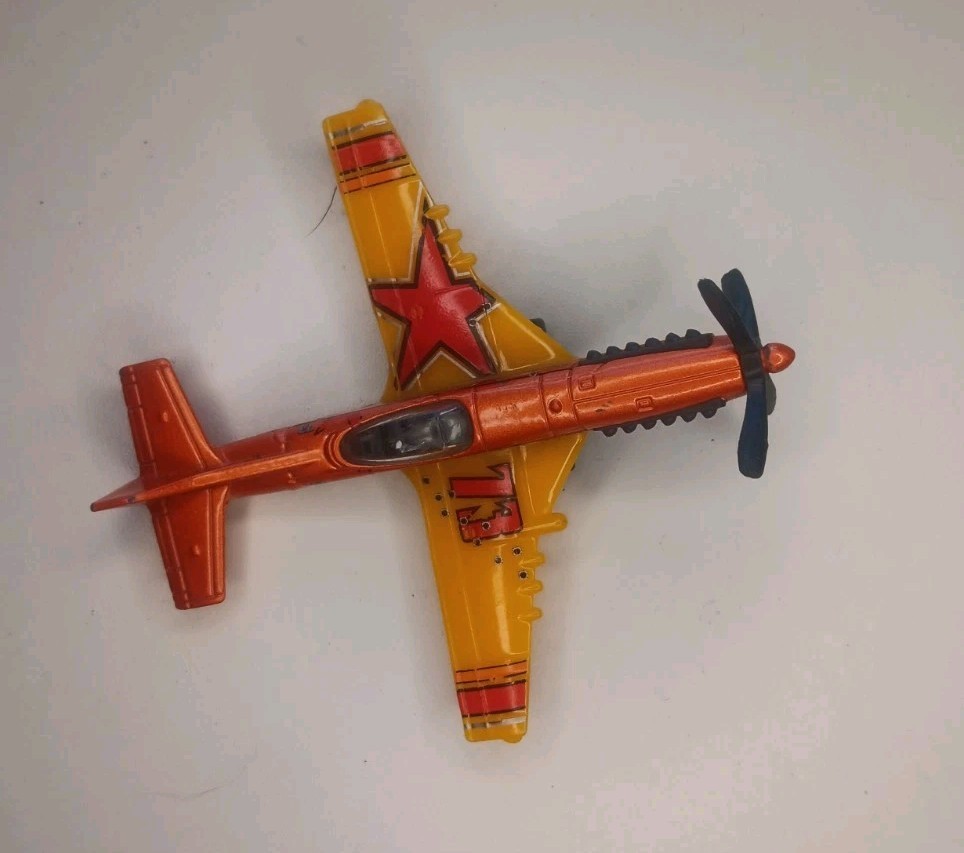 2007 Mattel Matchbox Stunt Plane Orange Yellow 73 TB2 Diecast Airplane Thailand