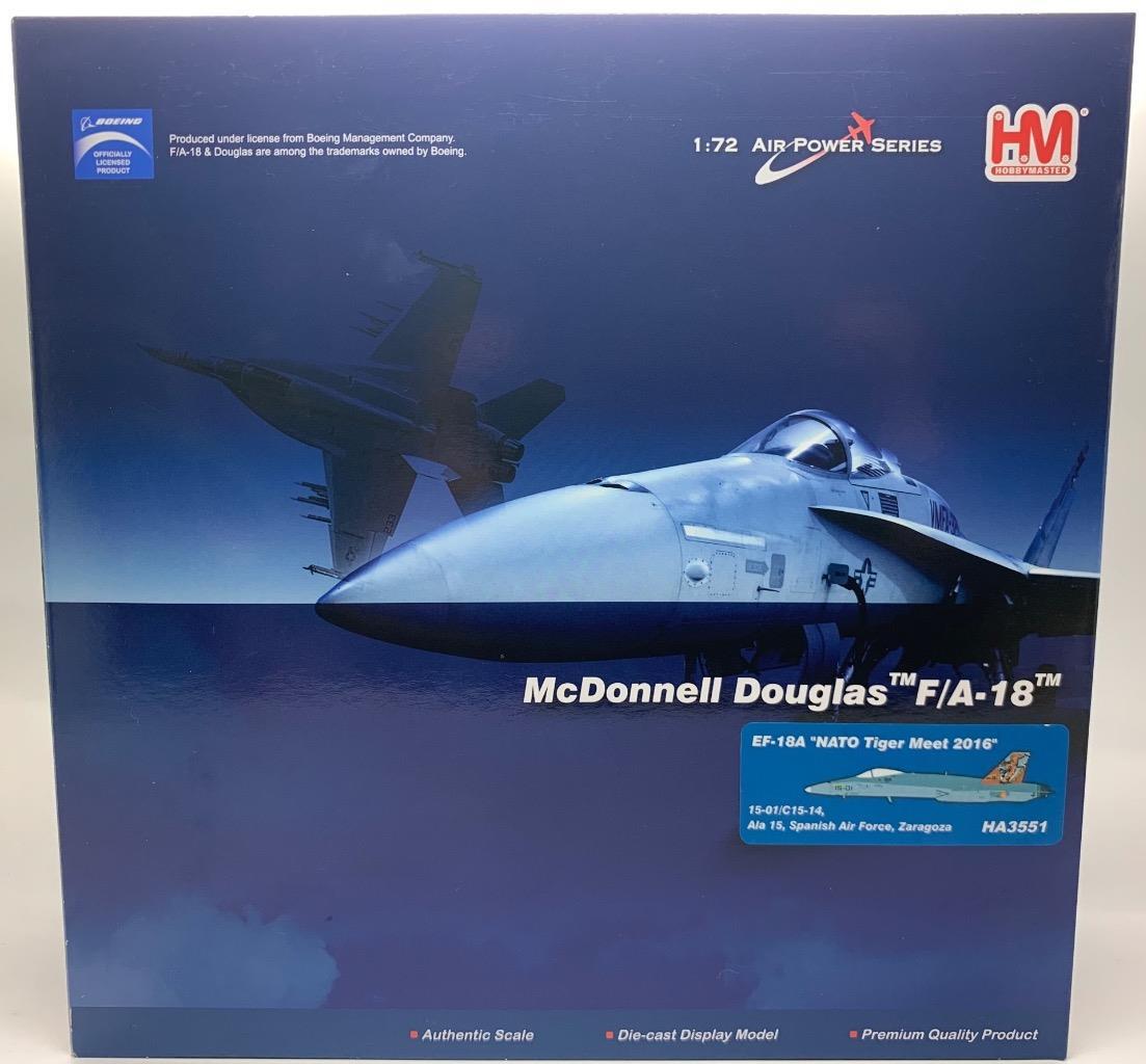 HOBBY MASTER MCDONNELL DOUGLAS EF-18A NATO TIGER MEET 2016 HA3551 1/72