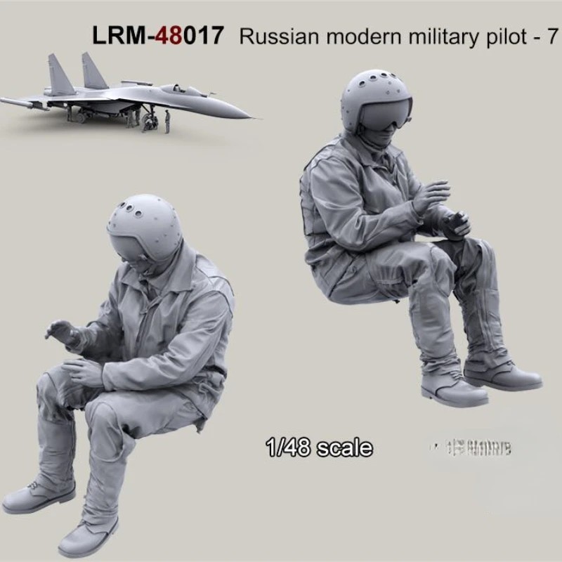 Die-cast 1/48 scale modern Russian military pilot-7 (excluding aircraft) micr…