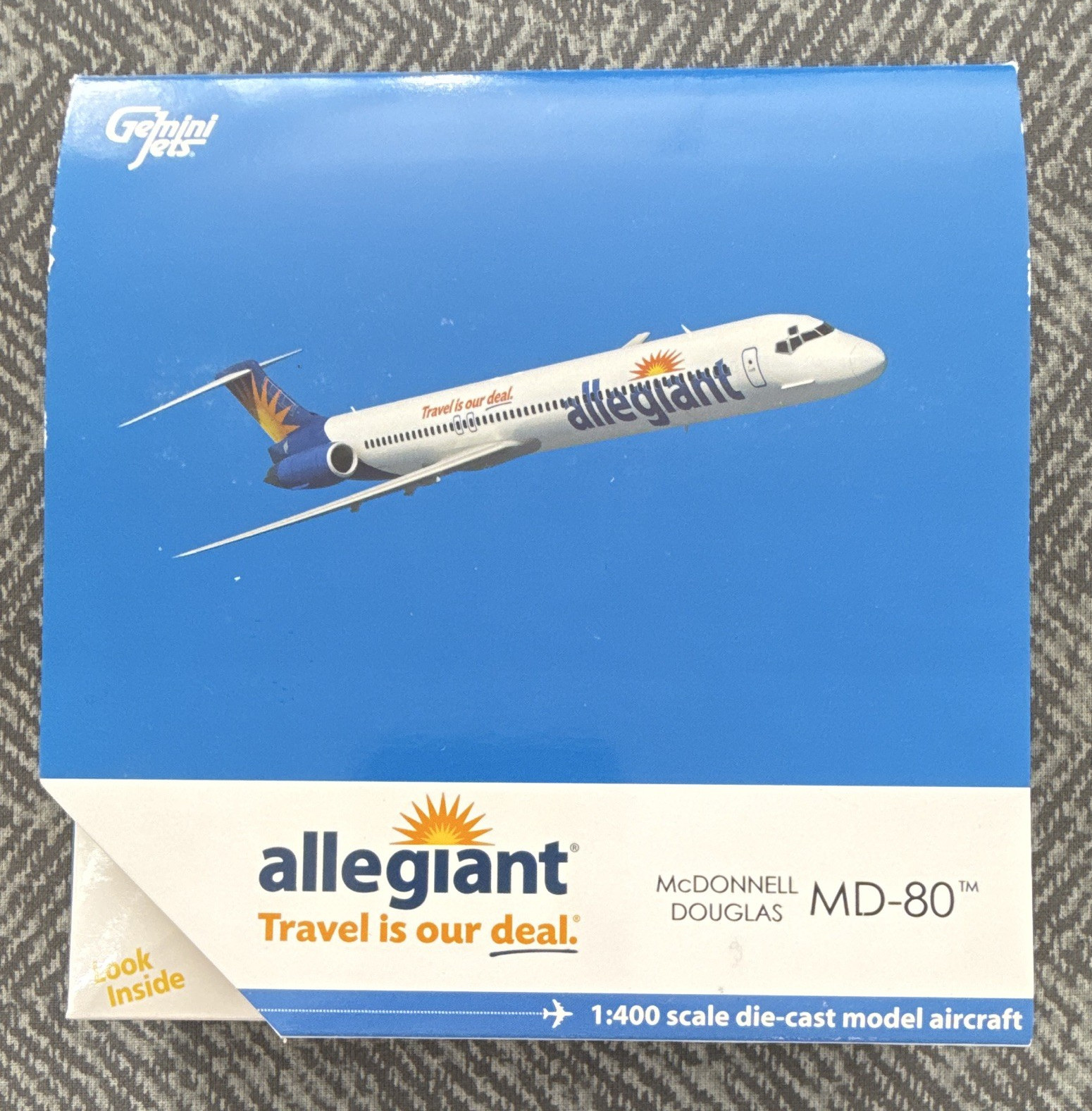 GeminiJets Allegiant McDonnell Douglas MD-80 1:400 Diecast Model GJAAY1347