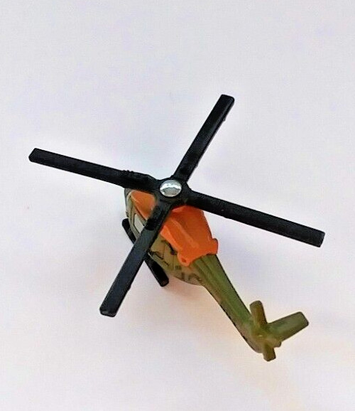 Micro Sized Hot Wheels Westland Lynx Gunship Helicopter Rare Green Black Tan Ver