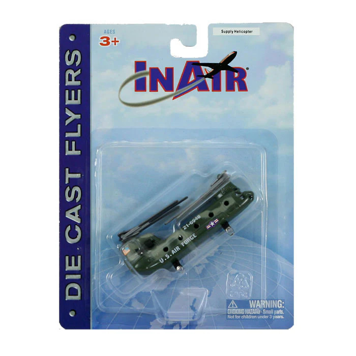 InAir Ch-47 Helicopter Die Cast Flyers Toy Boeing Ch-47 Chinook Supply