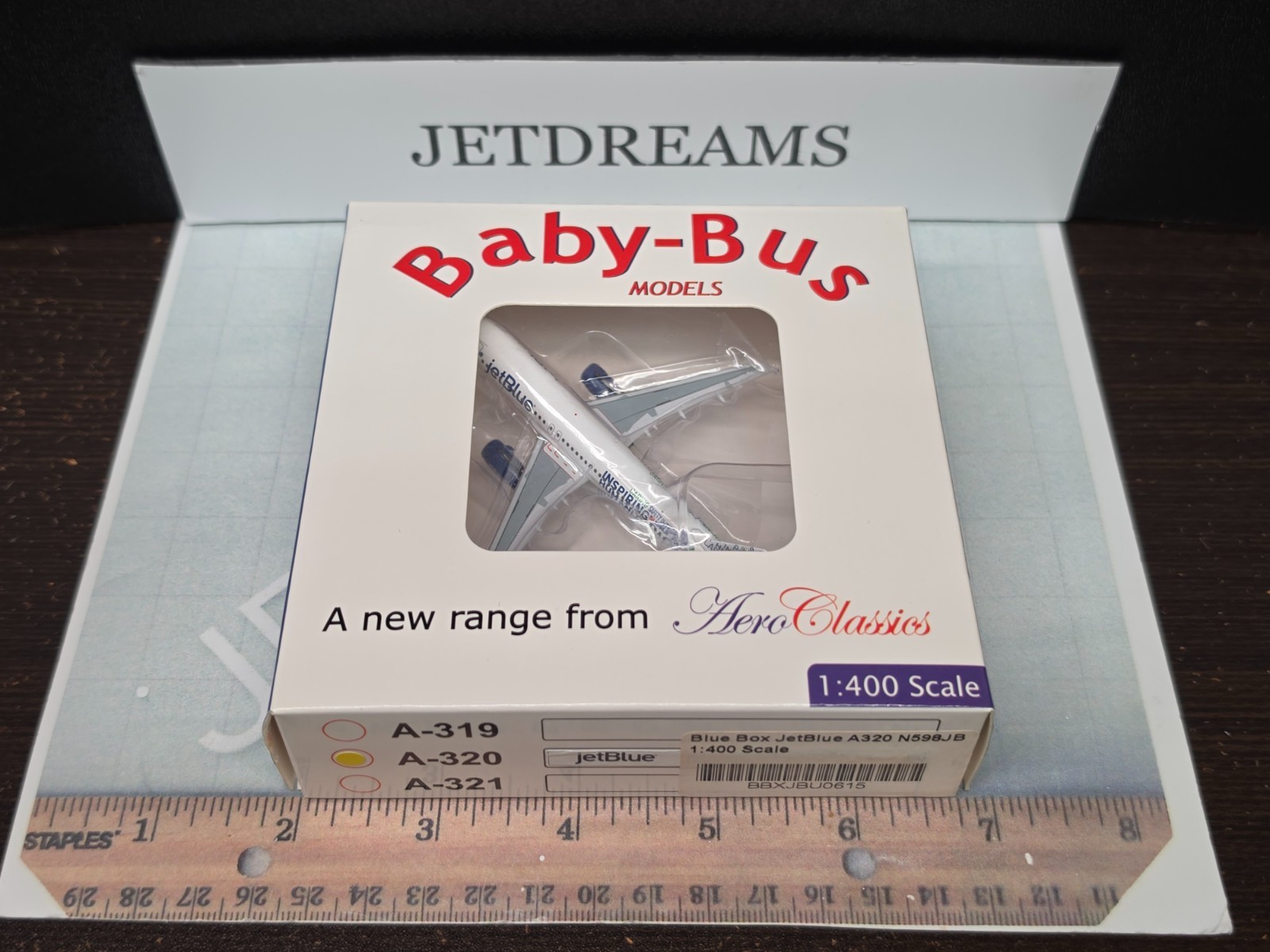 1/400 JETBLUE AIRWAYS AIRBUS A320-200 15TH ANNIVERSARY COLOR N598JB AEROCLASSICS