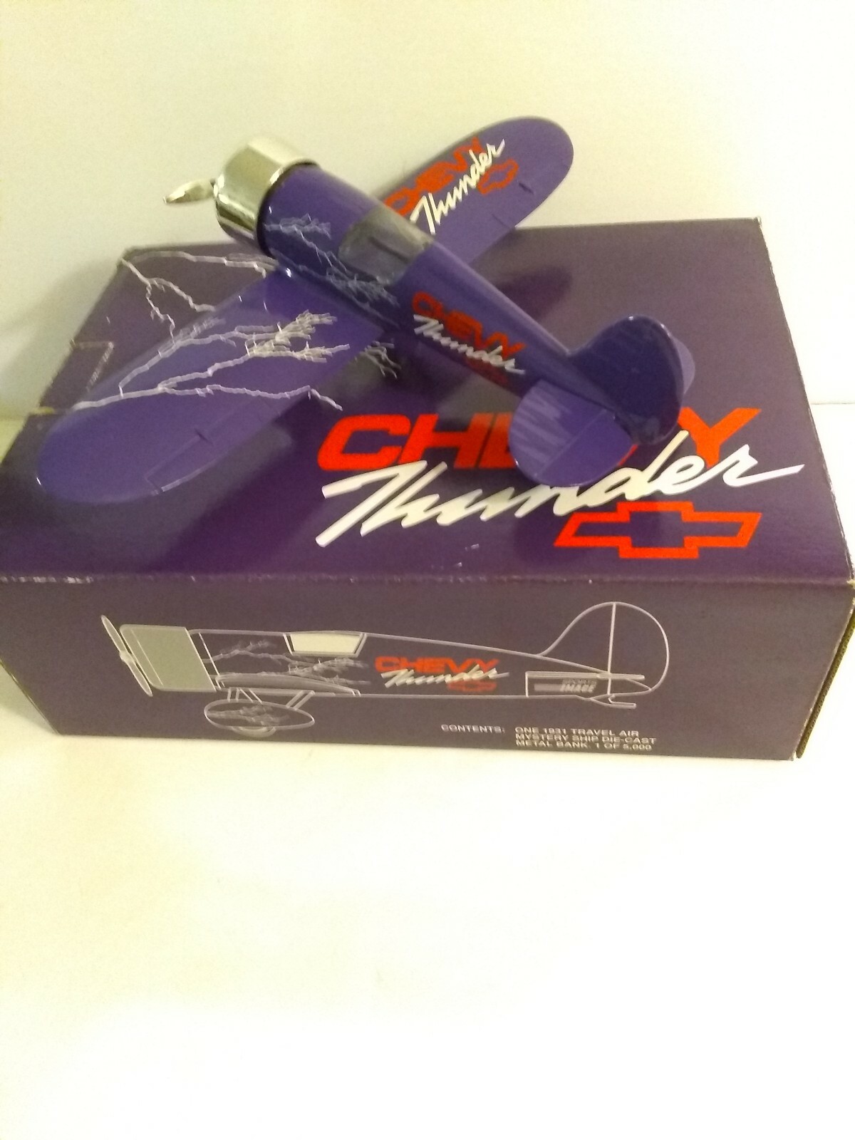 CHEVY THUNDER REVELL TRAVEL AIR AIRPLANE 1994 SPORTS IMAGE DIECAST BANK #0656