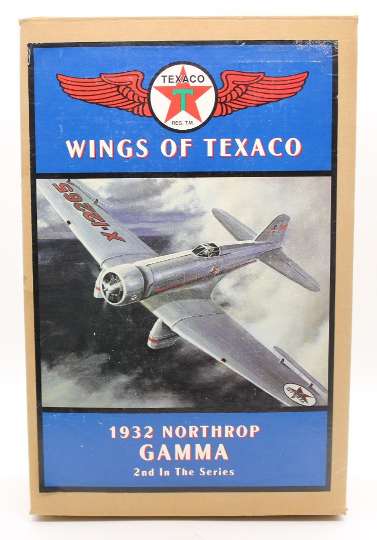 WINGS OF TEXACO 2nd 1932 Airplane Northrop Gamma Die Cast Bank