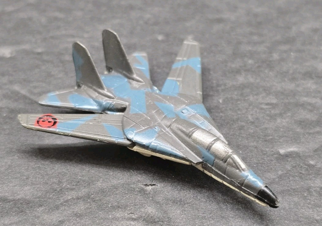 Micro Machines Military Plane US Navy F-14 Tomcat Gray Blue Fighter Jet Aircraft