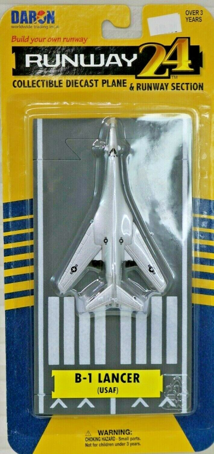 B-1 Silver Lancer (USAF) 4 1/2″ X 4″ w/Runway 24 piece 7 1/4″ Daron RW 025