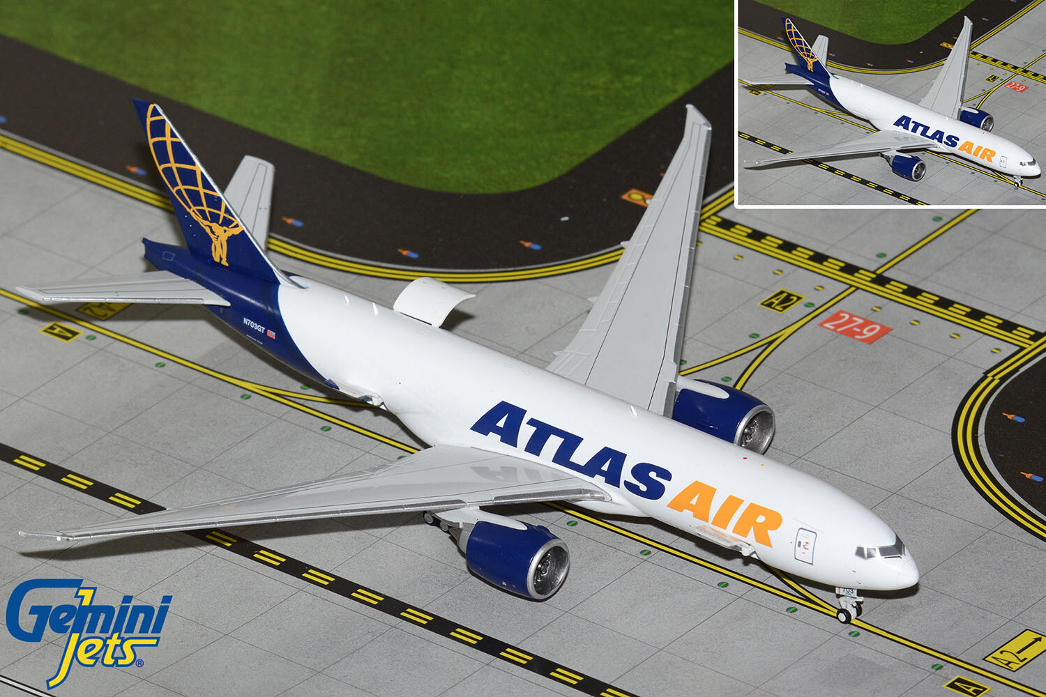 GeminiJets 1:400 Atlas Air Boeing 777F Interactive GJGTI2147 PRE-ORDER