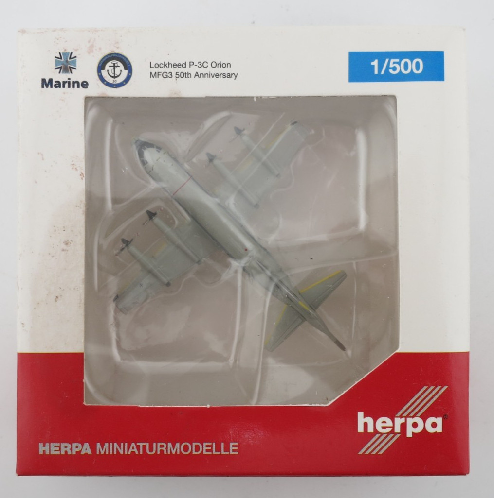 Herpa German Navy Lockheed P-3C Orion – MFG3 50th Anniversary – 1:500 – 527125